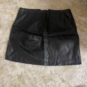 Black Leather Skirt